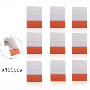 

EHDIS 100pcs/Lot Vinyl Wrap Car Suede Felt Squeegee Carbon Fiber Film Wrapping Tool Window Tint Household Cleaning Tool Scraper