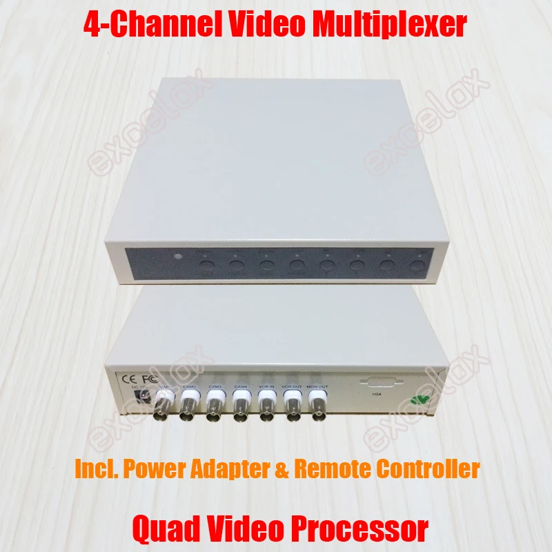 4CHCCTVVideoQuadProcessorMultiplexer4ChannelColorSplitterBNC