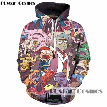 

PLstar Cosmos Fashion 3d hoodies Men/Women Sweatshirt Cartoon rick and morty Print harajuku style Hoodies casual Sportswear