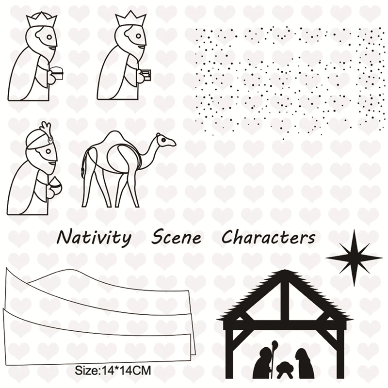 

InLoveArts 2019 Christmas Clear Stamp and Metal Dies Cutting Scrapbooking Xmas Decors Day of The Wise Men 2019 DIY Card Craft