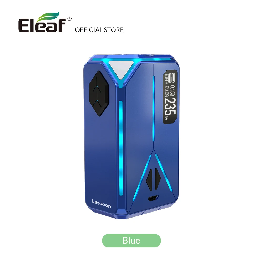 Оригинальная электронная сигарета мод коробка Eleaf Lexicon мод 235 Вт Максимальная поддержка ELLO Duro атомайзер 6,5 мл Vape - Цвет: Синий