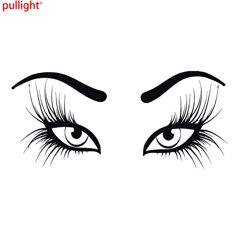 40.5*18.5CM Big Beautiful Eyes Of Car Stickers Vinyl Decals