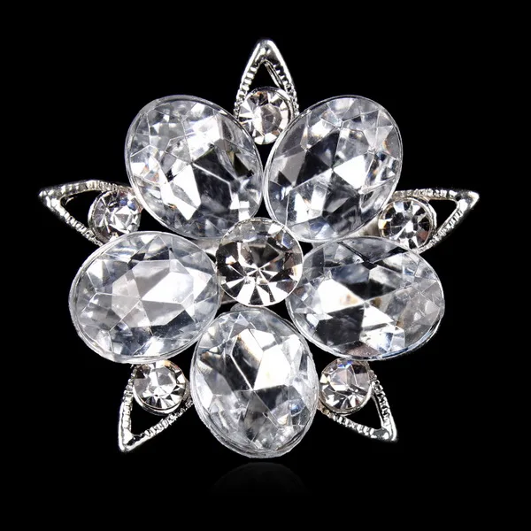 Baiduqiandu, серебряное покрытие, маленький и милый Хрустальный цветок, брошь, булавки для женщин или DIY, свадебные букеты, наборы, булавки - Окраска металла: 5321