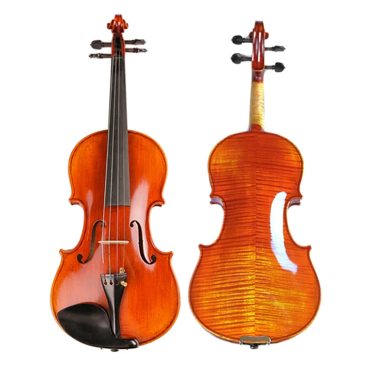 

High-end Professional Violin 20 Years Old Naturally Dried Stripes Maple Hand-craft Spirit Varnish Violino 4/4 3/4 TONGLING Brand