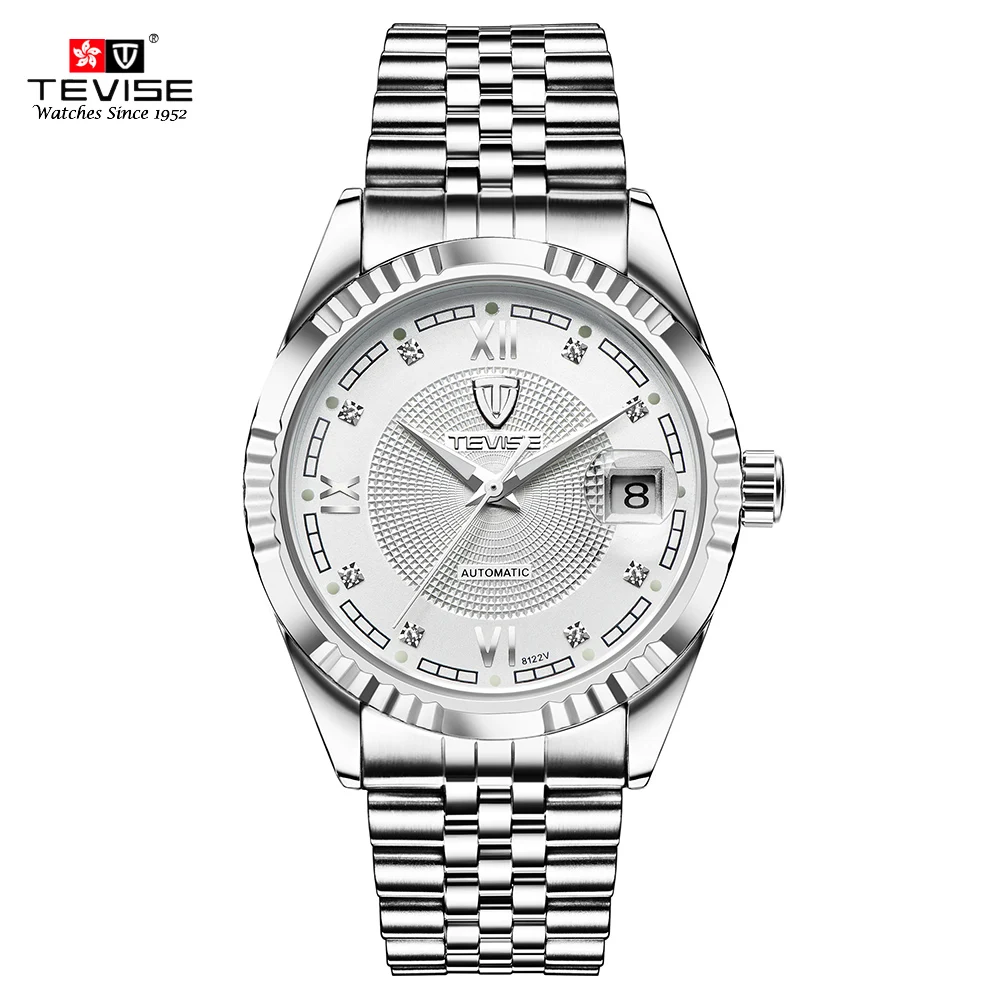 TEVISE Mechanical Watch Men Luminous Date Men's Watches Luxury Automatic Watch Men Clock With Metal Watch Bracelets Dropshipping (9)