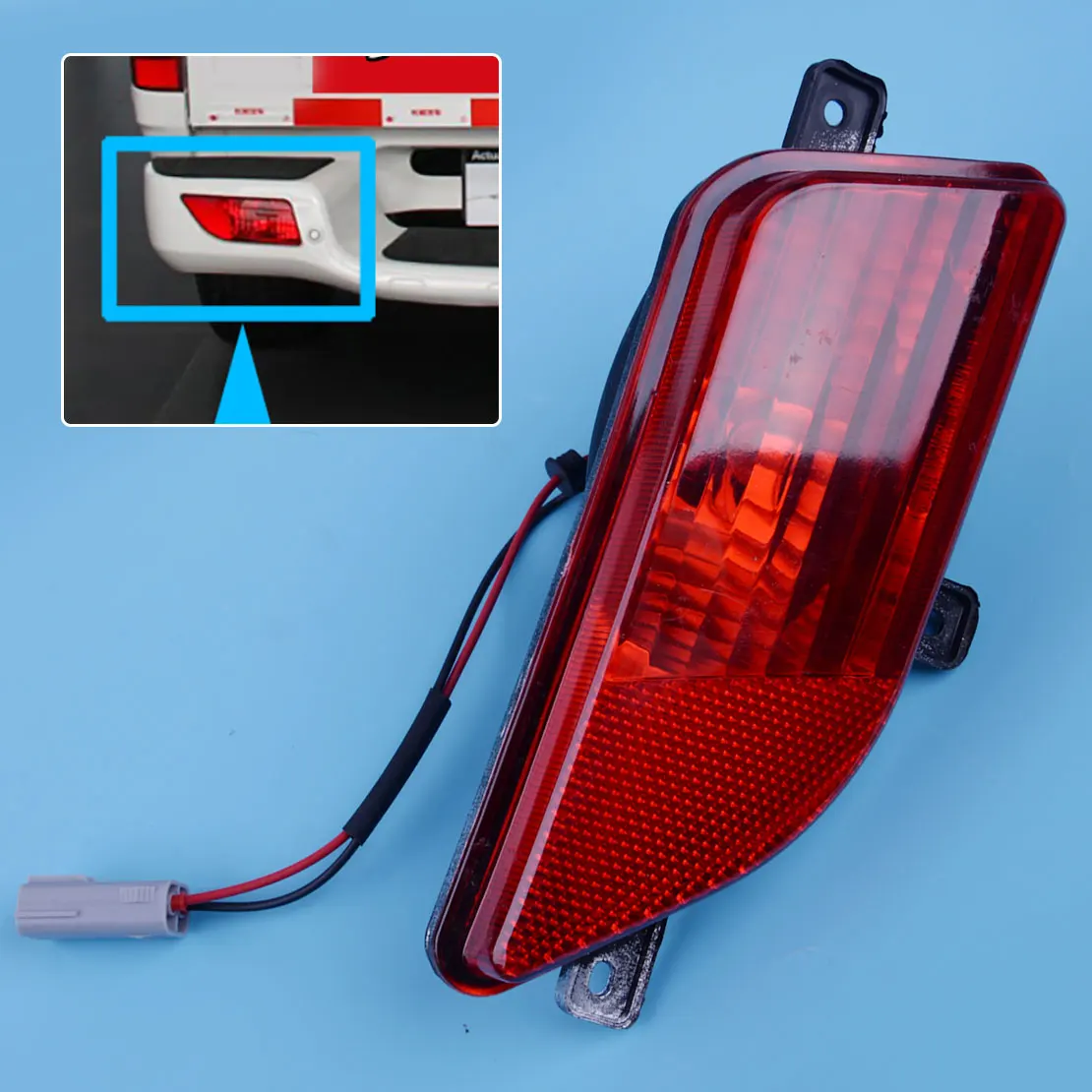 DWCX Car Auto Rear Left Bezel Bumper Lamp Fog Tail Light Fit for Great Wall V200 V240 2009 2010