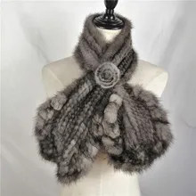 Натуральный норковый мех, шарфы для женщин, Зимний натуральный вязаный мех, элегантный шарф и шаль, меховой шарф из натурального меха, новинка