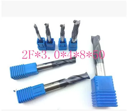 

cnc cutter tool TAPC tungsten alloy milling cutter HRC50 2F*3.0*4*8*50