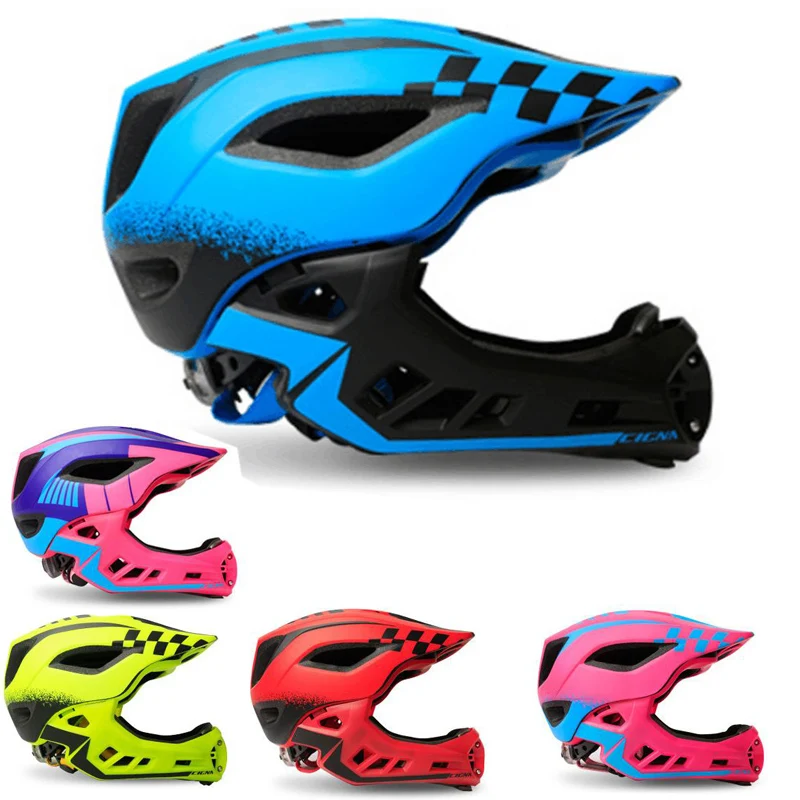 

Cycling Bike Kind Helmet Full Covered Child Helmet EPS Parallel Car Children Helmet 2 In 1 Sport Safety Riding Helmets 2-10 Year