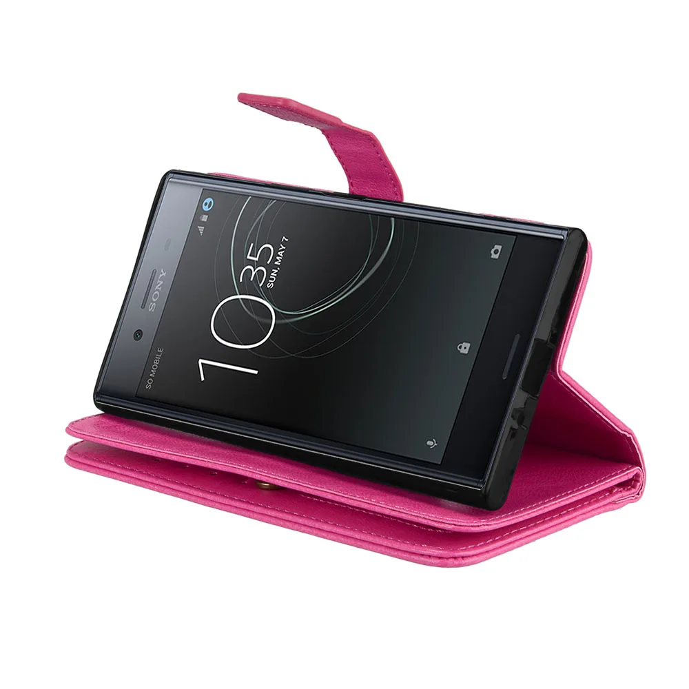 TIPFLY 9 слотов для карт кошелек чехол sony Xperia XZ Премиум искусственная кожа флип стенд