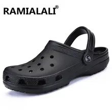 Мужские сандалии; летние пляжные шлепанцы; дышащая мужская обувь с перфорацией; повседневные тапки; известный бренд; дизайнерская обувь; zapatos hombre