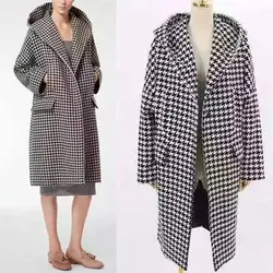 2016 Повседневная шерстяное пальто зимняя куртка женские, элегантные длинное пальто, casaco feminino, плюс размер Ласточка Препояшь кашемировое