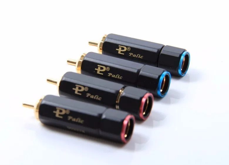 

4pcs RCA plug gold plated lock RCA plug signal line plug RCA connector