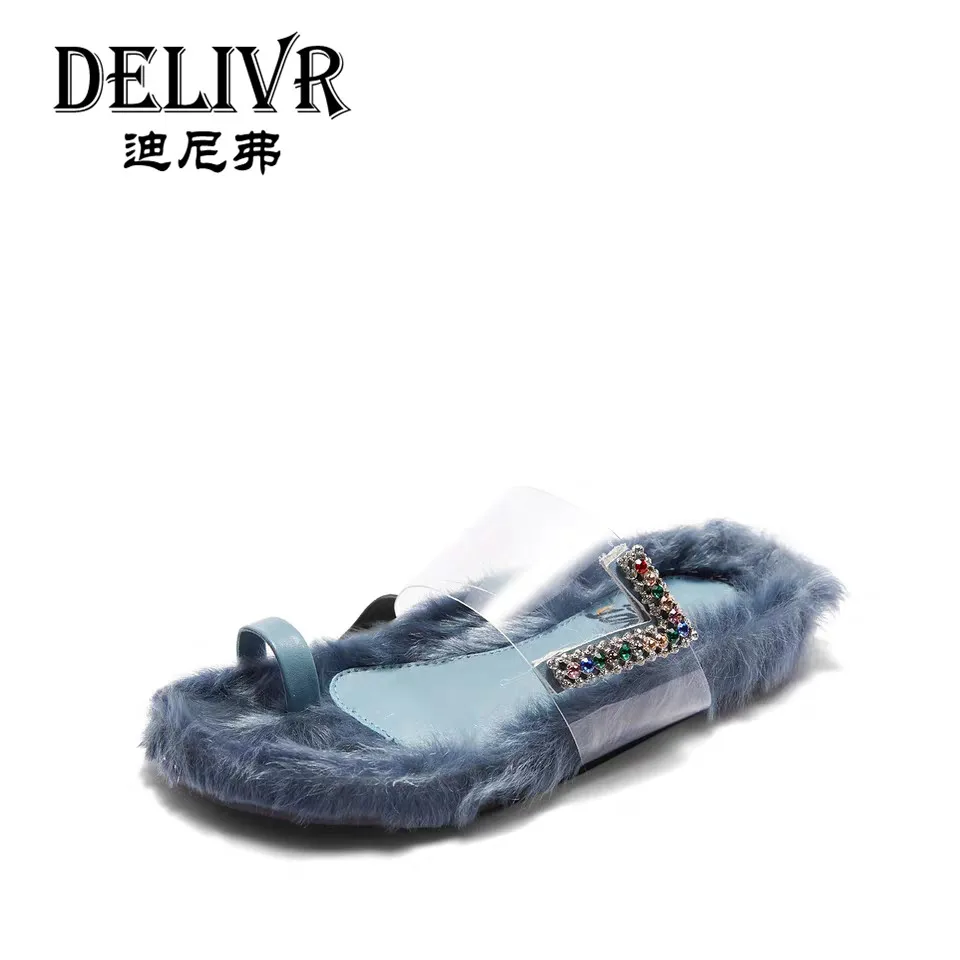 

Delivr Women Slippers Fur Flat With Women'S Flip Flops Slippers Female Fashion Women Slipper 2019 Spring Summer Pantoffels Dames