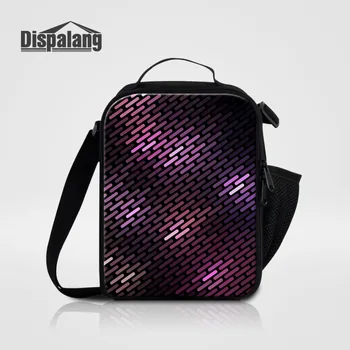

Dispalang Shining Striped Lunch Bag Tote Portable Thermal Picnic Storage Bag Cooler Lunch Box for Children School Food Container