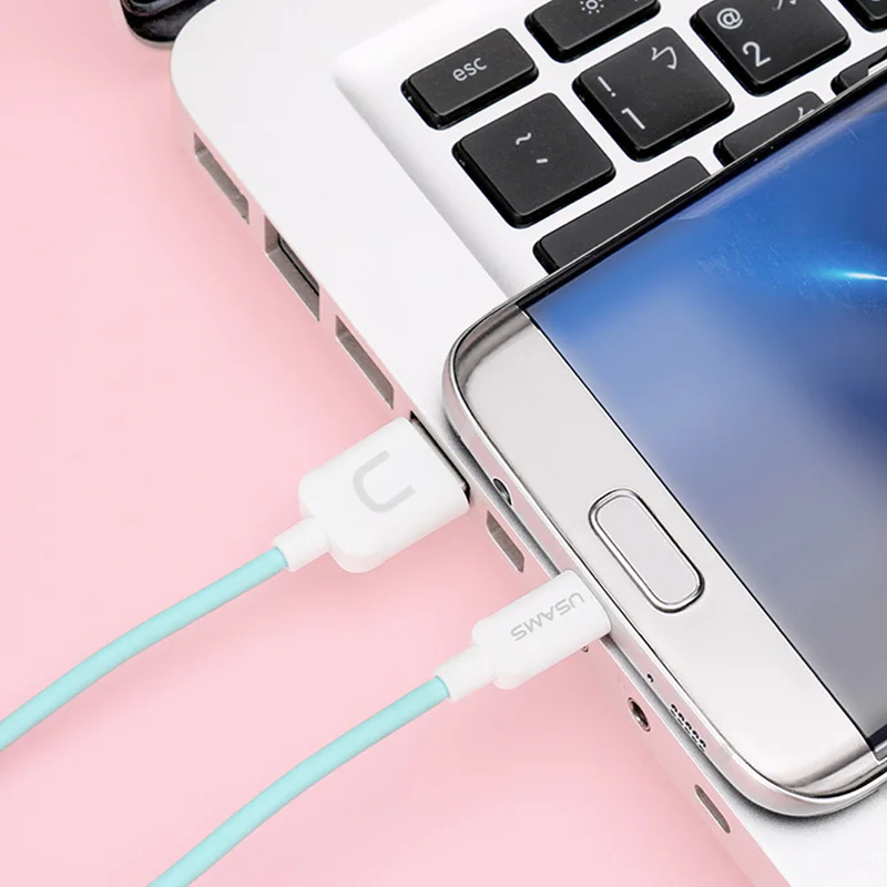 USAMS usb type-c кабель для Xiaomi 6 зарядное устройство кабель для мобильного телефона USB кабель для samsung s9 s8 Oneplus кабель для быстрой зарядки