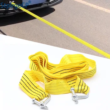 

Heavy Duty Tow Ropes 3M 4 Tons Wire Cable High Strength Safety Hook Steel Wire Trailer Car Emergency Towing Rope