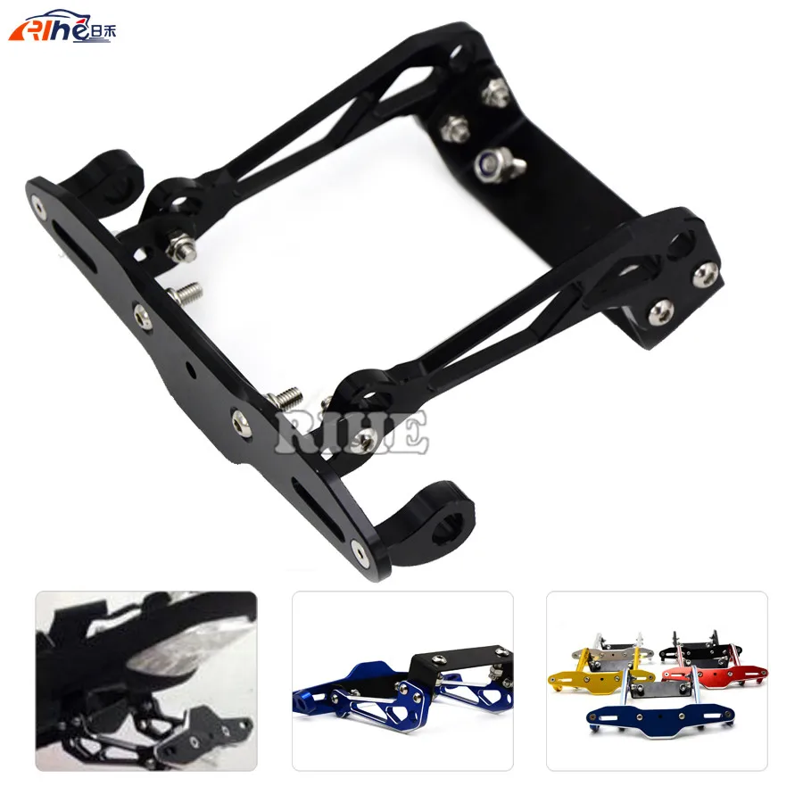 

universal Motorcycle CNC Adjustable Angle License Number Plate Frame Holder Bracket black For Honda Ducati Kawasaki