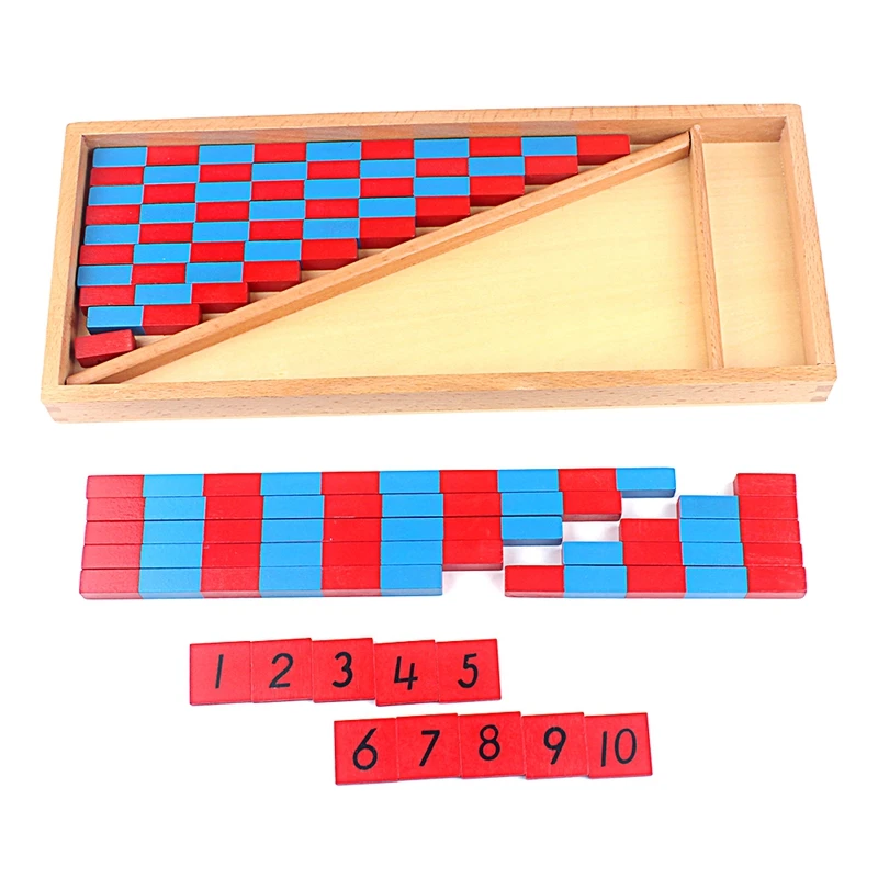 Baby Toy Small Numerical Rods Montessori Mathematics 1-25CM Red & Blue Rods Math Toy Learning & Edu