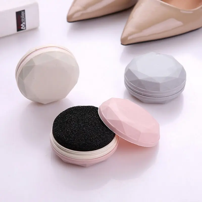 Промо-акция! Macaron стиль портативный двухсторонний протирать Быстрый башмак губка для протирания бытовой Круглый обувь Чистящие Инструменты кожаный диван Br