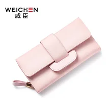 Genuine Leather Brand Designer Female Long Clutch Wallet Women Long Purse Hasp Design Strap Zipper Lady Cow Leather Card Holder