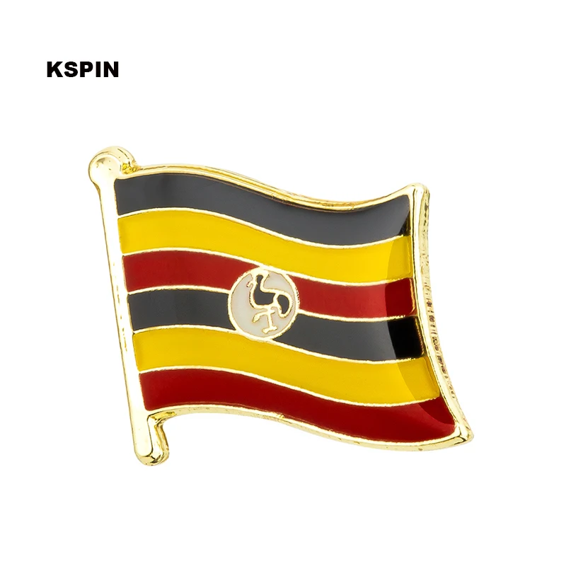pins pin's flag national badge metal lapel backpack hat button vest uganda 
