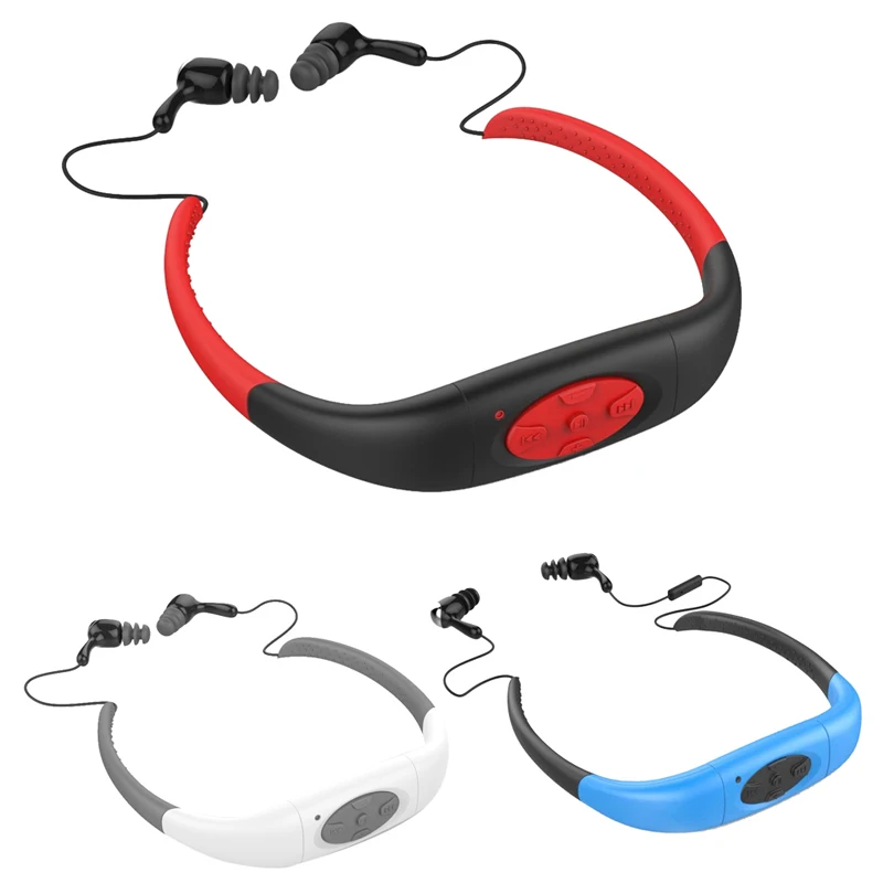 

2018 New 8GB Waterproof Sport Stereo MP3 Player with FM Radio for Swimming Surfing Sport Music Player Underwater With Radio FM
