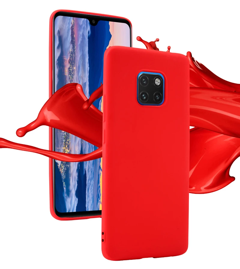 

Luxury Liquid Silicone Protective Shockproof Cover For Huawei Mate 20 Pro 20X 10 Lite 9 Soft Silicon Candy Color Phone Back Case