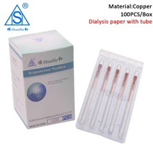 100 шт. Лидер продаж медь иглы для иглоукалывания один применение одноразовая Стерильная Акупунктура иглоукалывание акупунктура