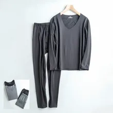 Цельное цветное теплое бархатное мужское термобелье с v-образным вырезом размера плюс кальсоны зимняя одежда мужские трусы