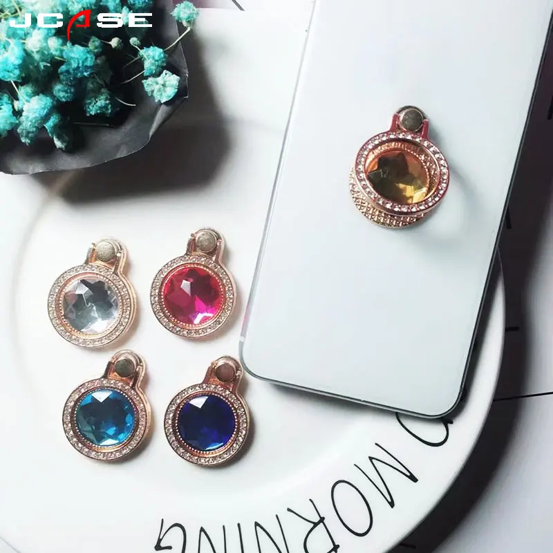 Luxury Metal Gem General Phone finger ring holder stand for iPhone X 7 6 plus Samsung Xiaomi Smartphone Tablet plain bague Luxury Metal Gem General Phone finger ring holder stand for iPhone X 7 6 plus Samsung Xiaomi Smartphone Tablet plain bague