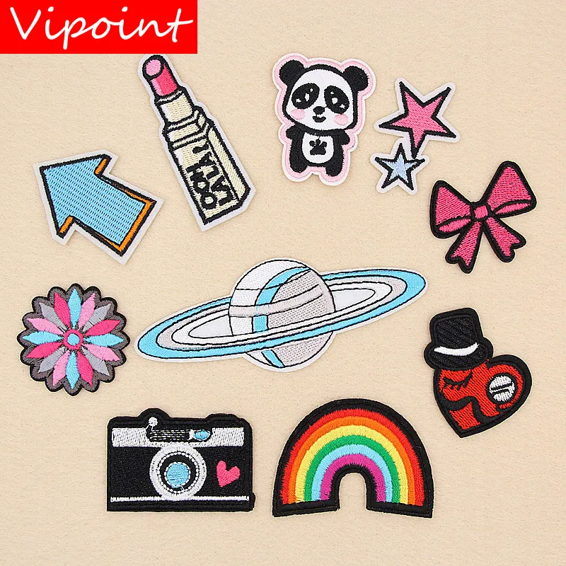 

VIPOINT embroidery star patches flower patches badges applique patches for clothing XW-104