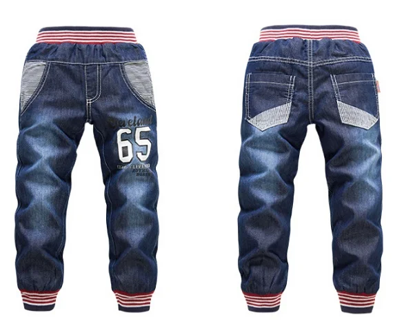 Kk-rabbit/XK-081, новинка, высокое качество, плотные зимние теплые детские джинсы брюки для девочек детские штаны, розничная - Цвет: color as picture