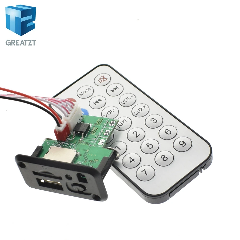 

Mini 5V MP3 Decoder Board 3W*2 Decoding Module MP3 WAV U disk TF Card USB Amplifier Speaker Audio Board With Remote Control Wire
