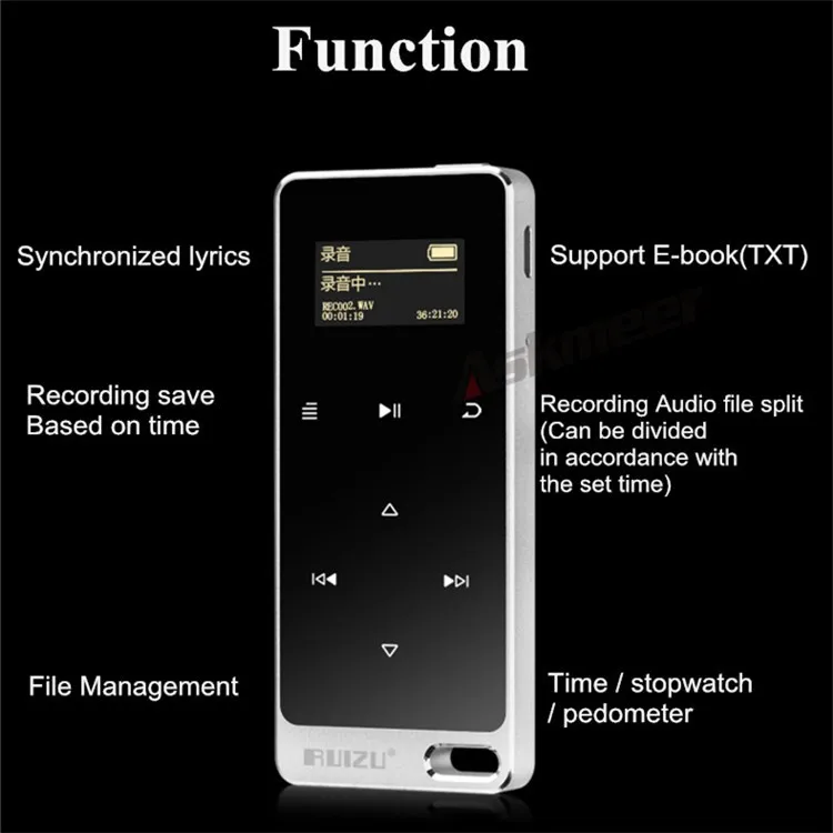 Ruizu X05 8G наушники Металлические Наушники Hi Fi Mp3 музыкальный плеер без потерь звук 100 Н воспроизведения музыки лихорадка Walkman Сенсорный экран