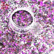 RAMP321-251 разноцветные Круглые пайетки в горошек для дизайна ногтей, гель для ногтей, Гель-лак для ногтей и украшения своими руками