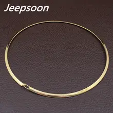 Популярные ювелирные изделия из нержавеющей стали золотого цвета, стильные модные ожерелья для женщин NFAABOAJ