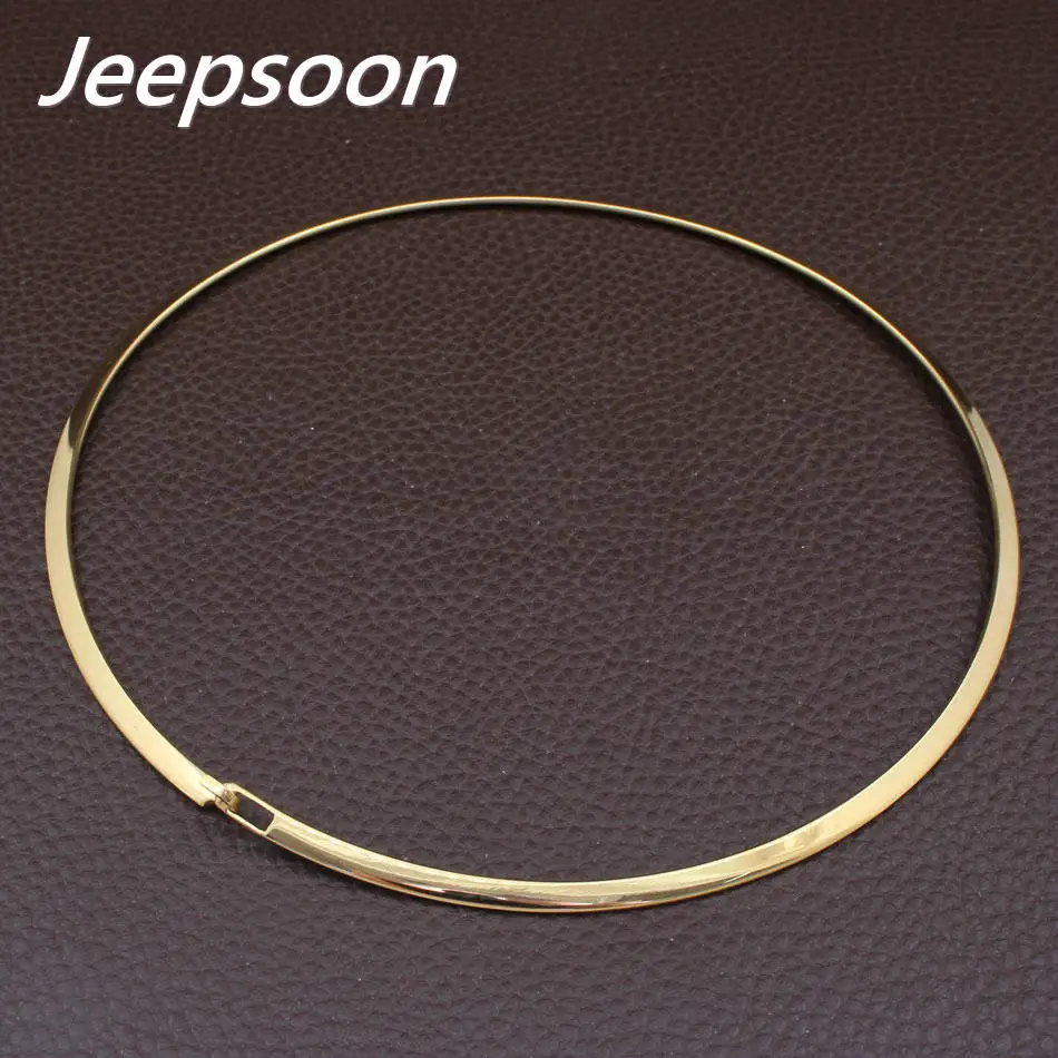 

Hot stainless steel jewelry popular gold color collar Style Fashion Necklaces For Women NFAABOAJ