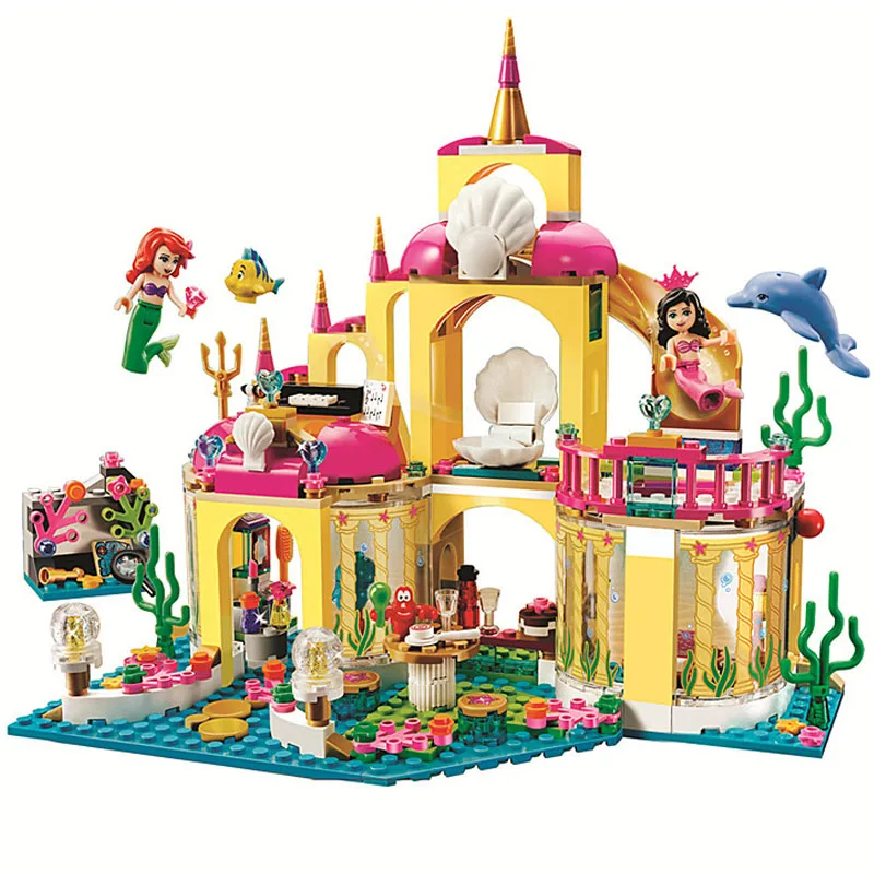 

402pcs Princess Undersea Palace Elsa's Ice Castle Girls Building Blocks Bricks Toy Compatible With Legoingly City Friends Gifts