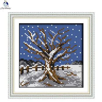 

JoySunday DIY cross stitch kits needlework Four Seasons Trees Landscape Scenic 11CT 14CT painting gift art factory wholesale