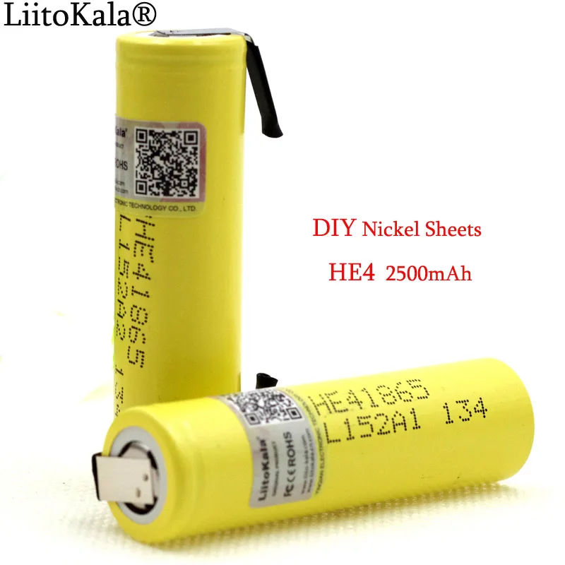 Liitokala новый оригинальный HE4 18650 перезаряжаемый литий ионный аккумулятор 3 6 В 2500