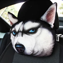 Car Headrest auto headrest Lovely 3D Printed Animals Face car Seat Covers Neck Auto Safety Headrest Supplies