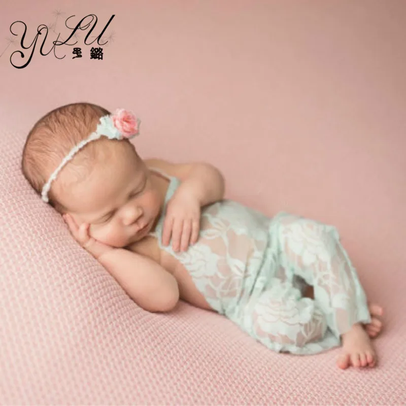 

Newborn Photography Props Newest Gift Outfit Baby Photo Prop Baby Girl Lace Front Super Soft Romper Handmade Baby Lace Romper