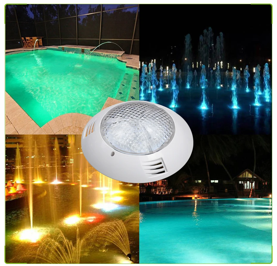 IP68 водонепроницаемый светильник для бассейна 54 Вт RGB 18 светодиодов AC/DC 12 В пруд фонтан подводный светильник с пультом дистанционного управления