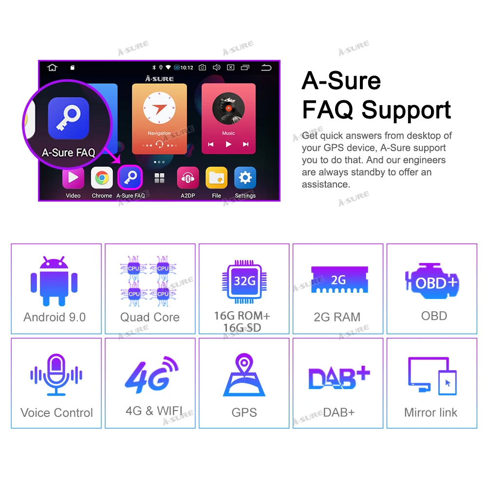 Clearance A-Sure 7 Inch 2 Din Android 9.0 Car Auto Radio GPS DVD Player Sat Stereo Navigation For BMW E46 1998-2006 M3 DAB+ 32GB ROM 4 Clearance A-Sure 7 Inch 2 Din Android 9.0 Car Auto Radio GPS DVD Player Sat Stereo Navigation For BMW E46 1998-2006 M3 DAB+ 32GB ROM 4