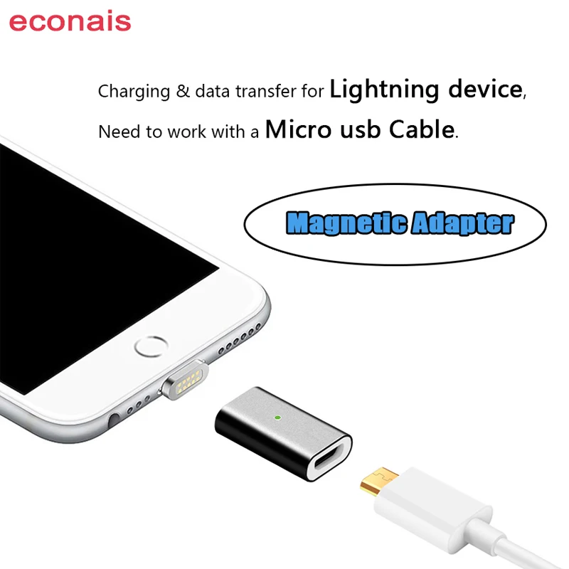 

Mobile Phone Magnetic Adapter Charging For iPhone 6s Plus 6 5s 5 SE Cable, Charger USB For iPhone Lightning Cable