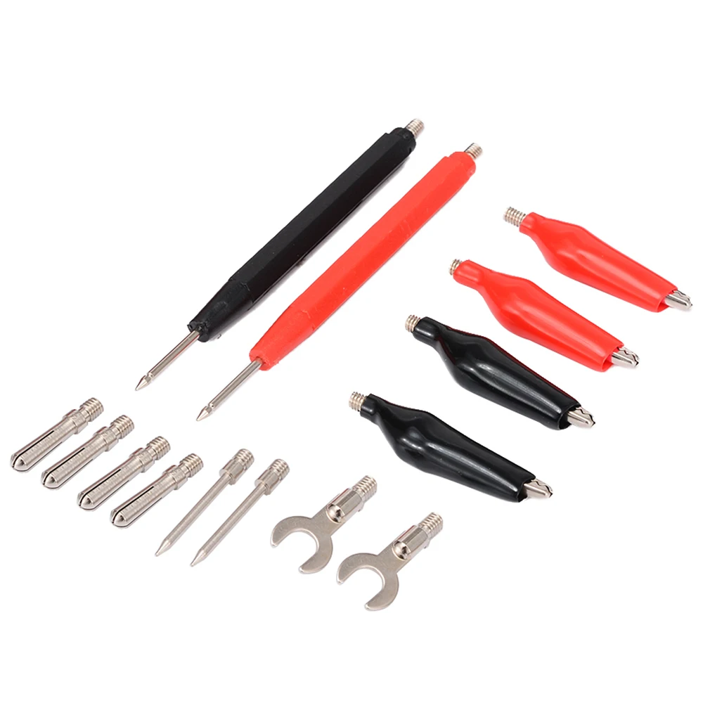 16pcs Multi-function 90cm Digital Multimeter Banana Plug Probe Test Lead Cable  Alligator Clips Assortment Kit for Test Tool