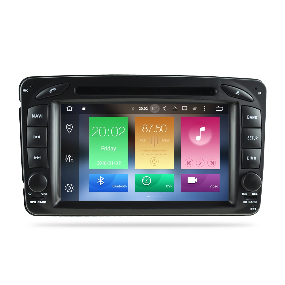 Discount 4G RAM Android 8.0Car DVD Stereo for Mercedes/Benz//W209/W203/W208/W463/Vaneo/Viano/Vito Radio GPS Navigation Video Audio 9