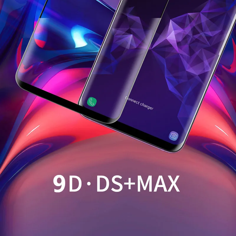 Защитное закаленное стекло 9D с круглыми краями для Samsung Galaxy S9 Plus NILLKIN DS + MAX Защита