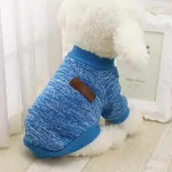 Зимний теплый свитер теплый хлопок Толстовки для кошек Толстовка Pet Одежда, куртка для автоматический поводок для собак Одежда